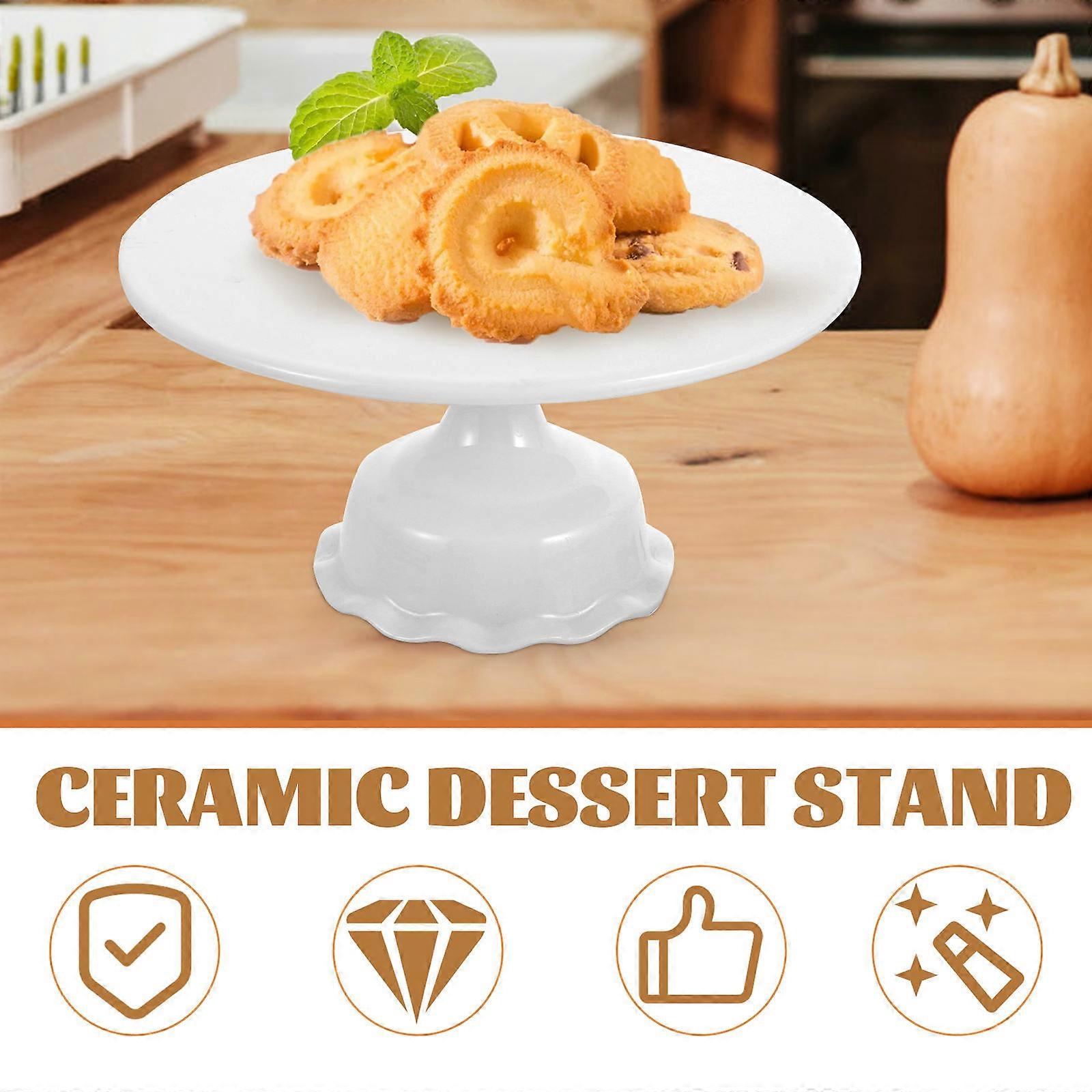 Ceramic Wedding Cake Holder with High Base for Party Use