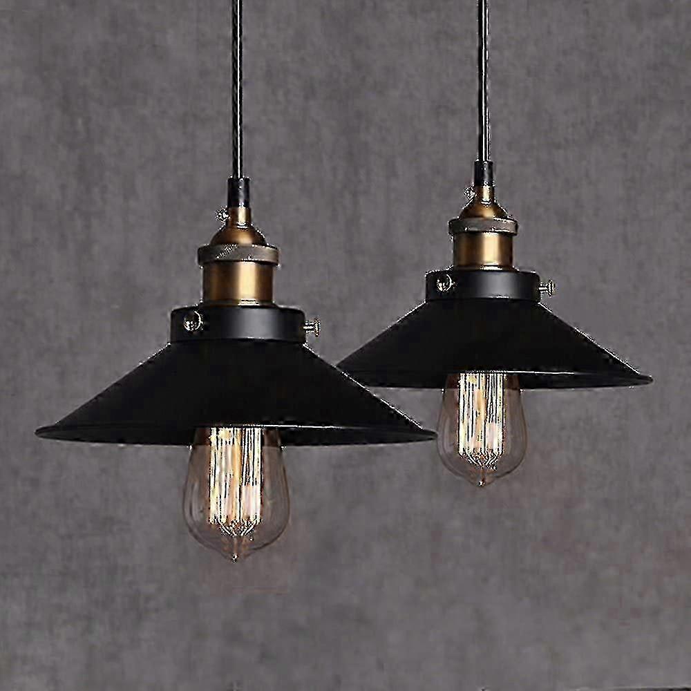 2pcs E27 Vintage Metal Pendant Lights Retro Ceiling