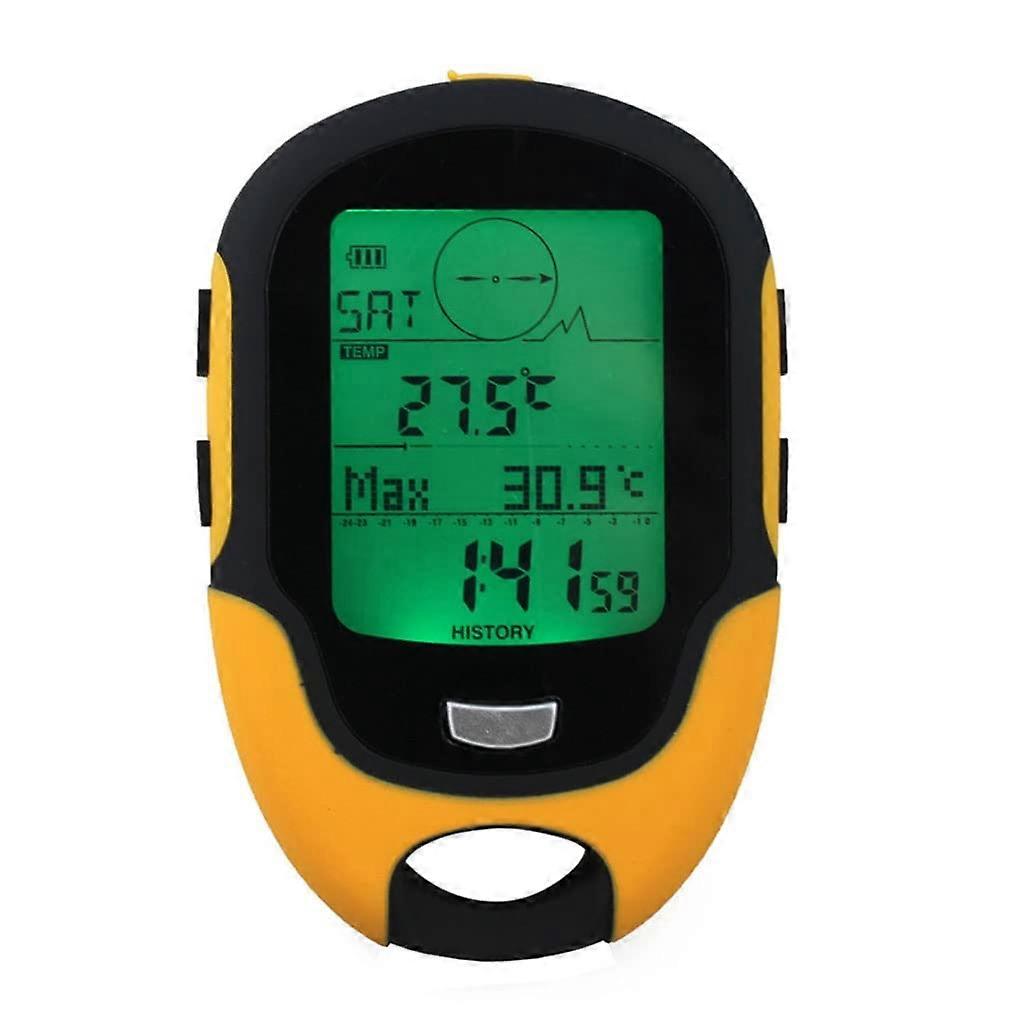 Handheld GPS Altimeter Barometer Compass, Multi Sensor Outdoor Hiking Tracker with Backlit LCD, Dual Pack