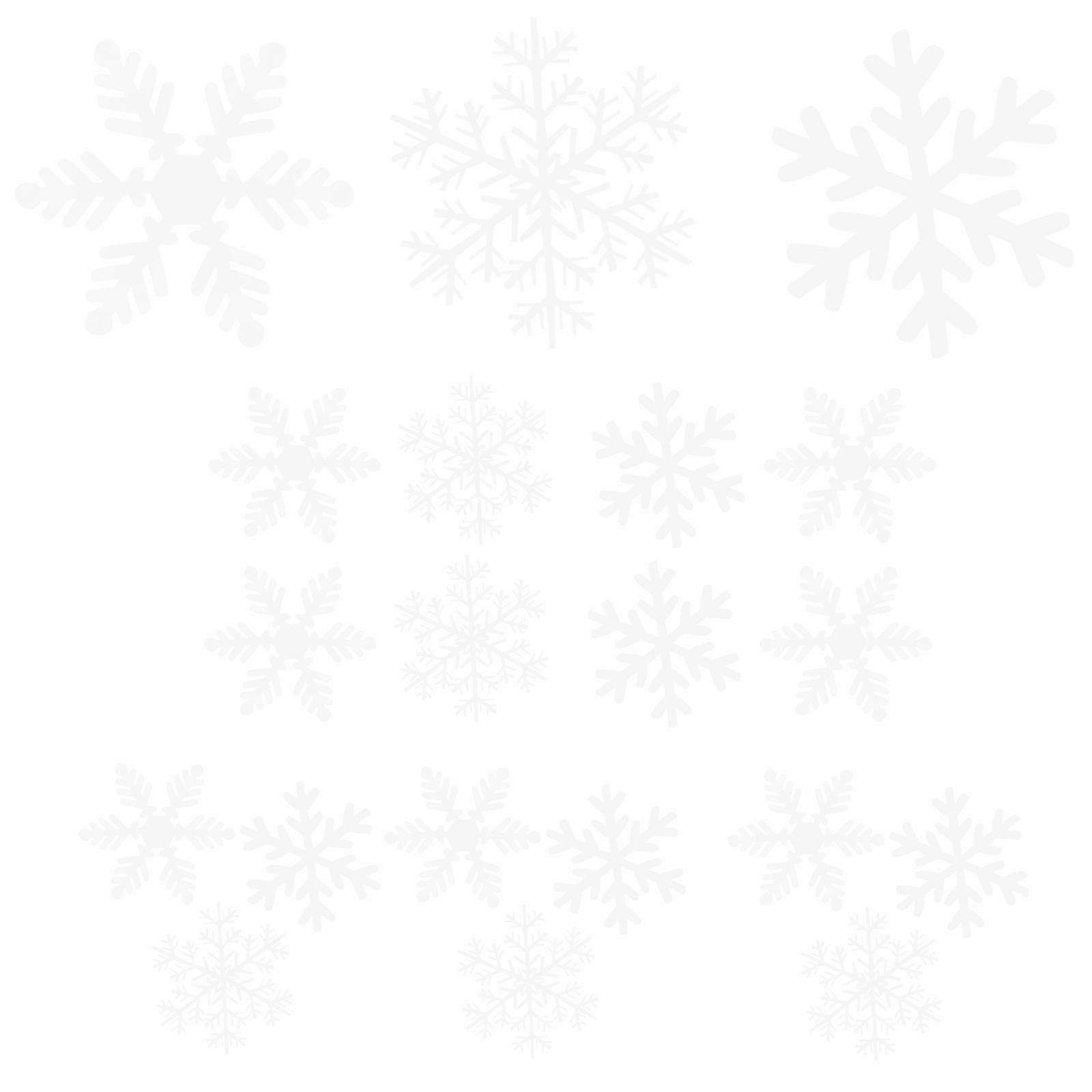 Christmas PVC Sticker Snowflake Electrostatic Window Stickers 3Sheets