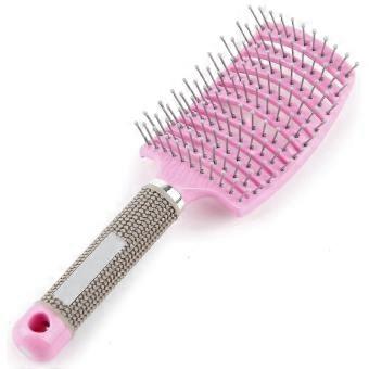Escova de cabelo de estilo ventilada curva para secagem rápida e desembaraçamento