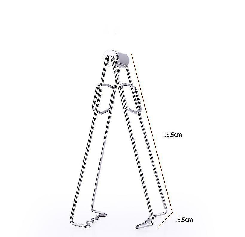 لوحة المطبخ المشبك الفولاذ المقاوم للصدأ المضادة للسمط لوحة رافع طبق ساخن تونغ المشبك وعاء ساخن للفندق المنزل أدوات المطبخ (1 قطعة، فضي)