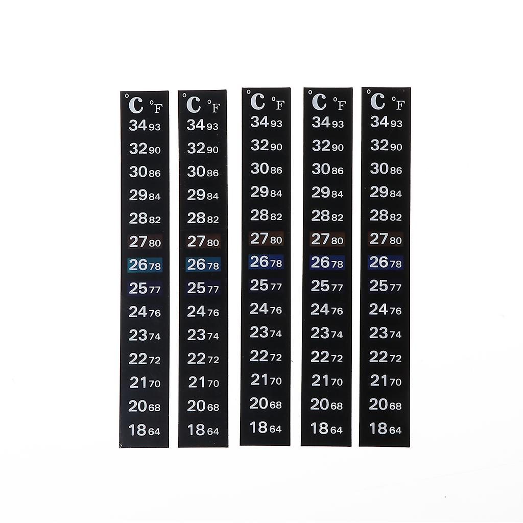 Vertical Thermometer Strip Stickers Digital Temperature Display for Indoor 5pc