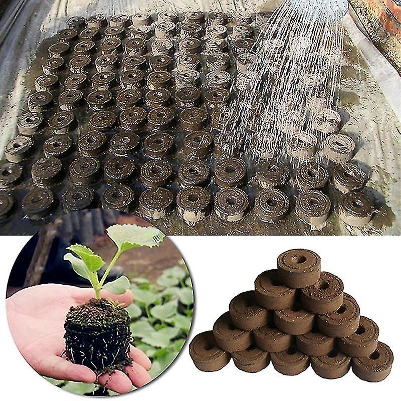 30mm 100pc Jiffy Peat Pellets Seedling Soil Block Maker Starting Plugs Seeds Starter Professional For Garden Avoid Root Block