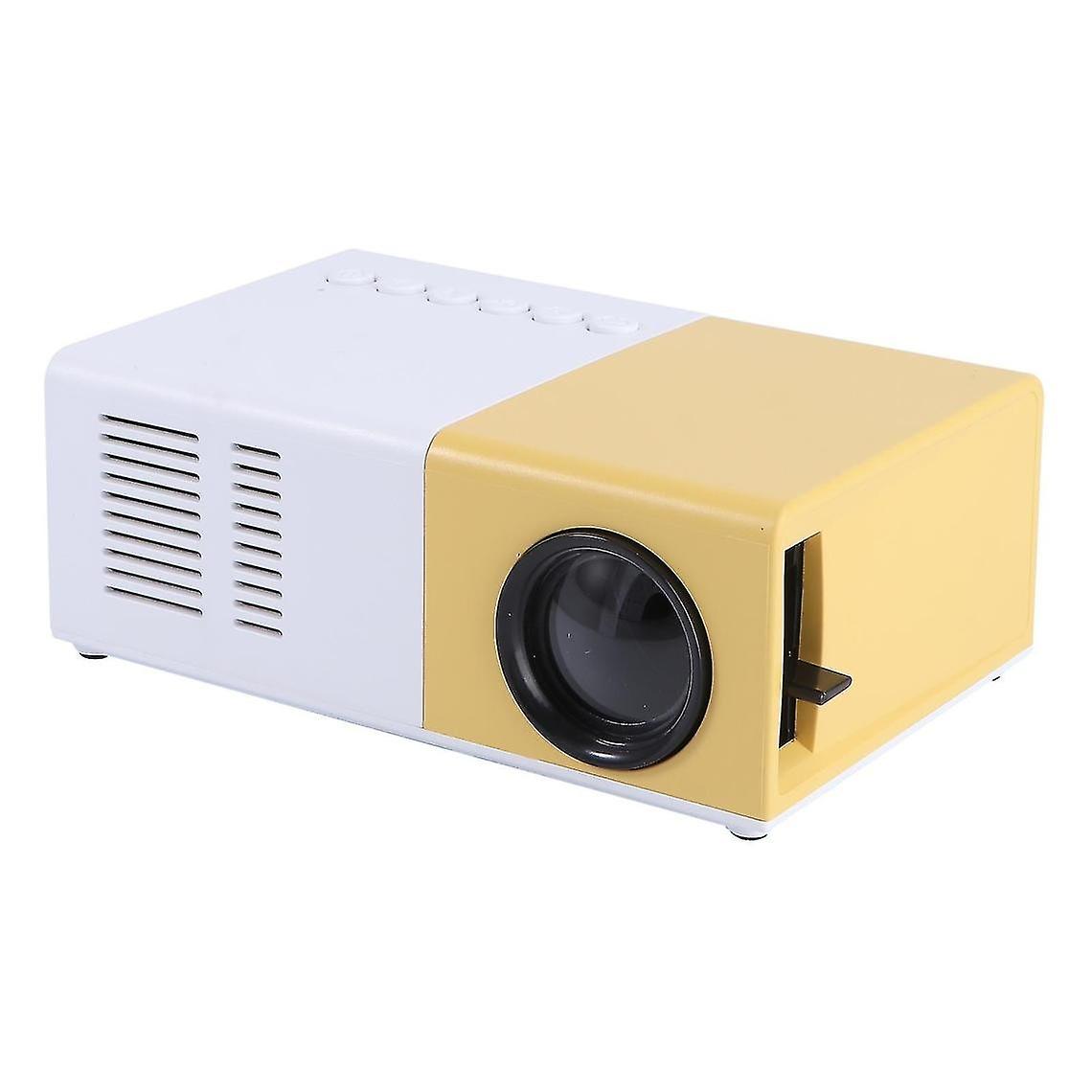 1pc Led Home Office Ygpd300 Projector 1080p Mini Mini Projector With Plug (yellow)