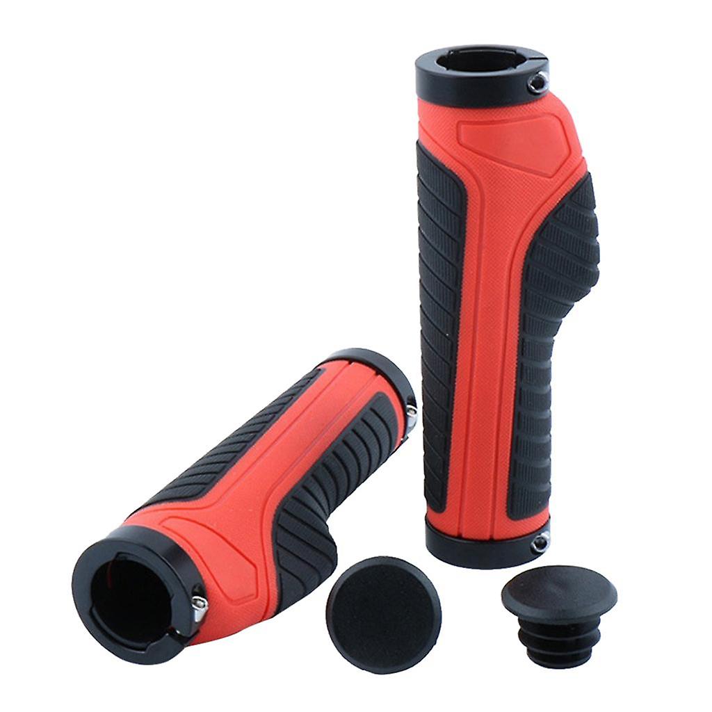 Rubber Anti-slip Bicycle Handlebar Grips Scooter Handlebar Overgrip Red