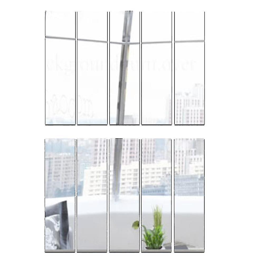 Long Rectangle Bar Mirror Wall Sticker,removable Home Decor