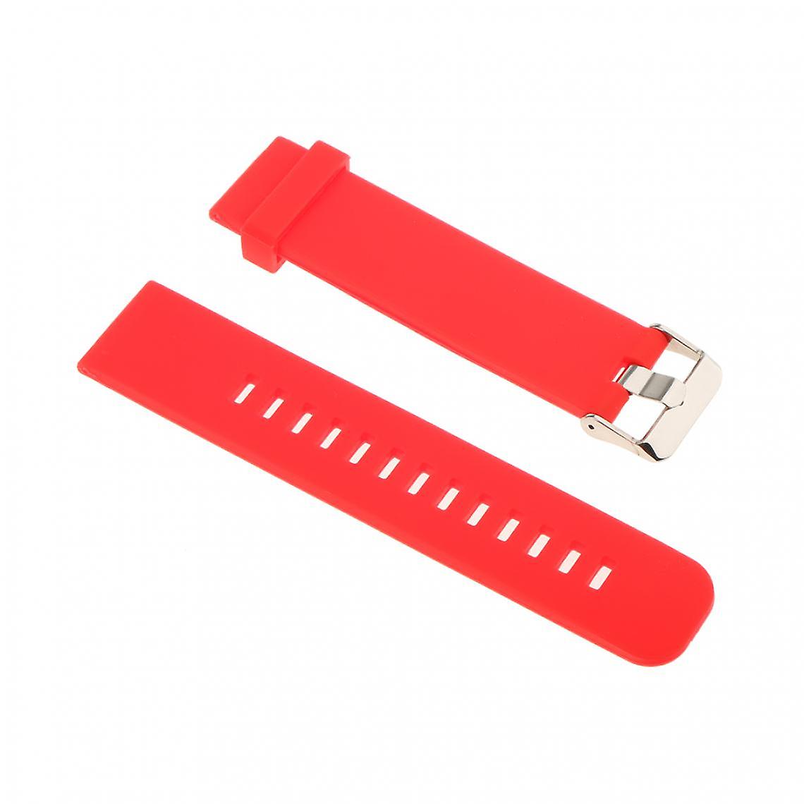 Waterproof Silicone Sport Watch Strap Deployment Strap Gray 22mm