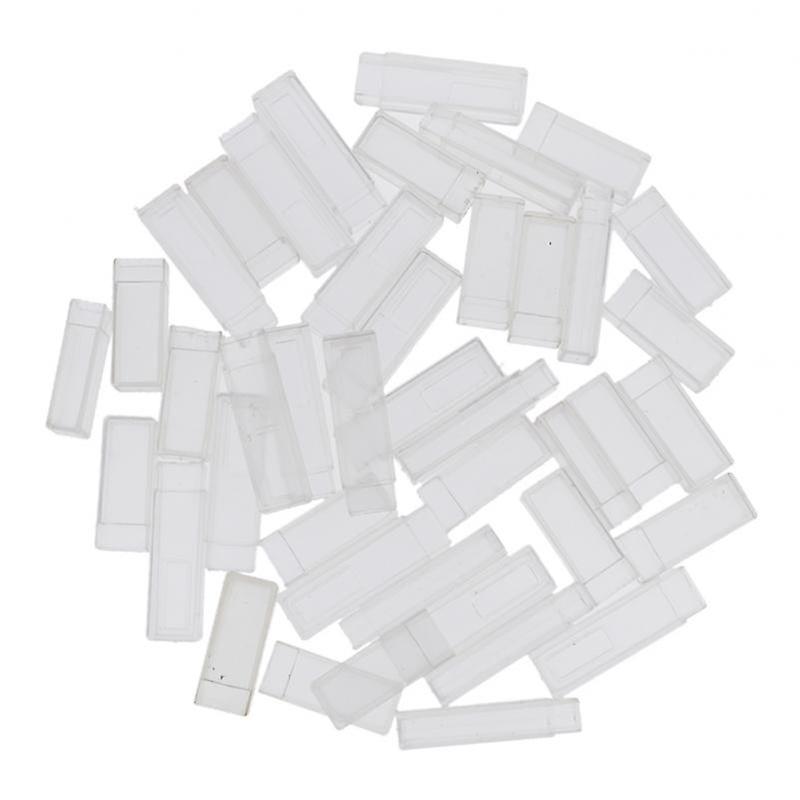 20 Pieces Clear Plastic Blade Storage Case Mini Storage Box Office 8.5cm