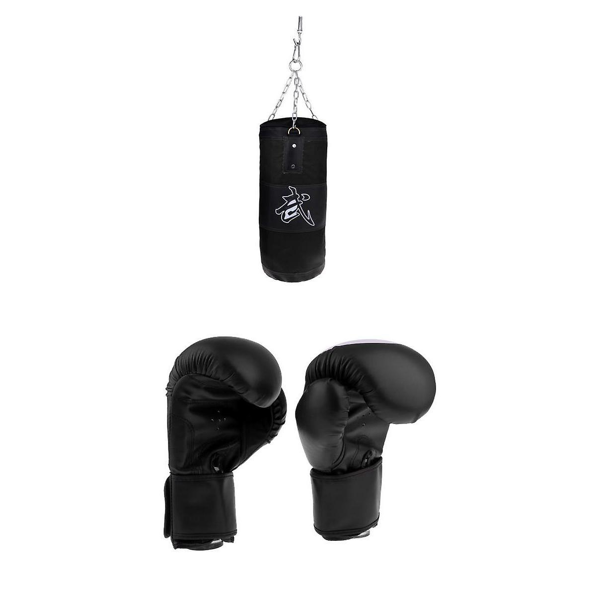 Kickboxing Punch Bag Γάντια για Παιδιά Ενήλικες Fitness Training Μαύρο 100