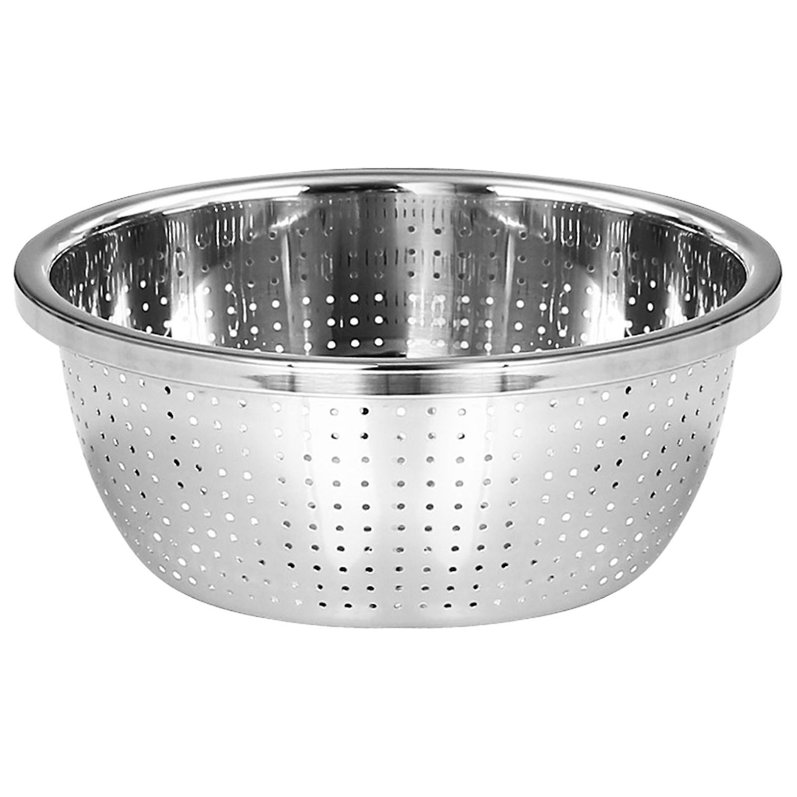 Acciaio inox Colander setacci cibo colino per uva verdura frutta 24cm