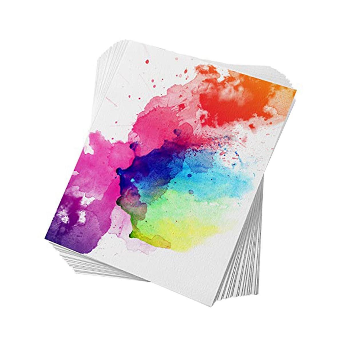 60 Sheets Watercolor Paper,Cold Press 50% Cotton&140Lb /300Gsm Acid-Free Bulk White Paper (10.63 X