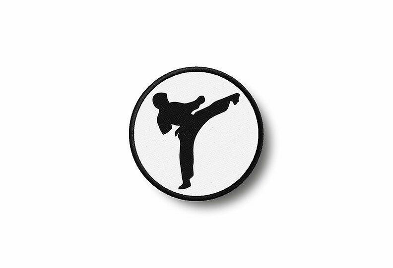Patch Badge Badge Badge Ecusson Brode Print Thermocollant Karate Kimono GarcOn