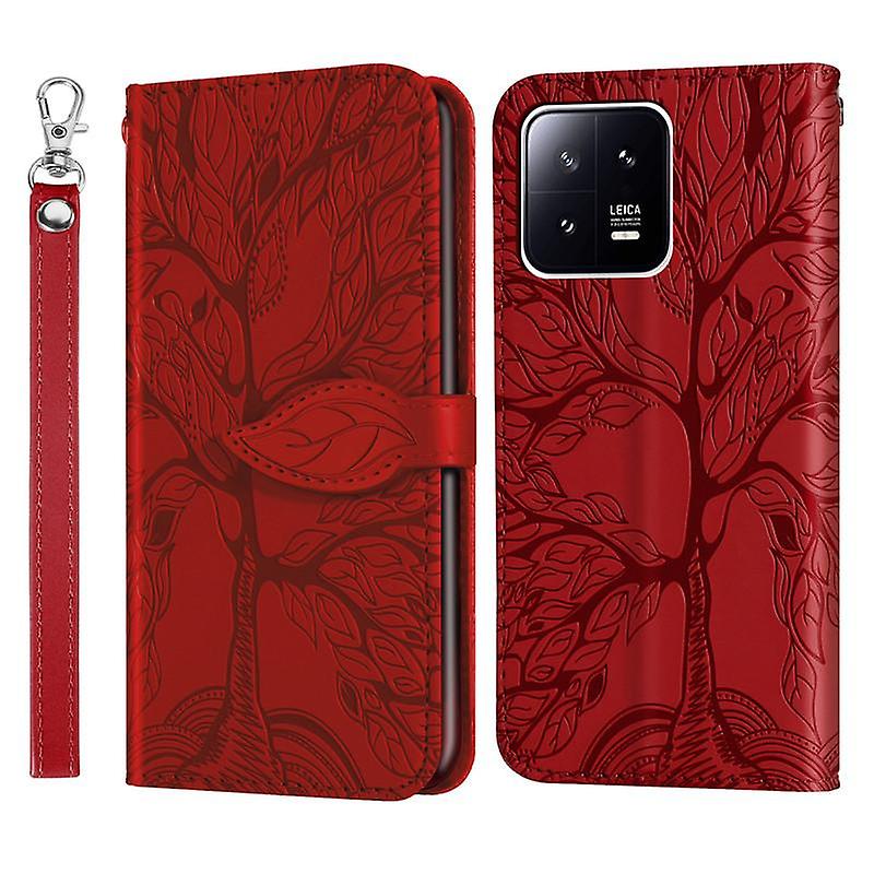 Wallet Case For XiaoMi 13 5G Premium PU Leather Flip Cover Life Tree