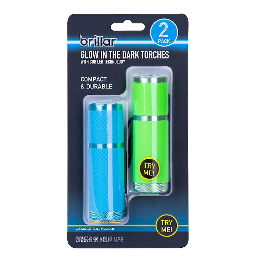 Brillar Glow in the Dark 100-Lumens Torches with Cob LED Technology 2 Pieces
