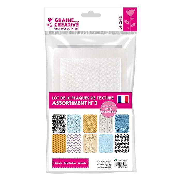 10 texture plates for polymer clay