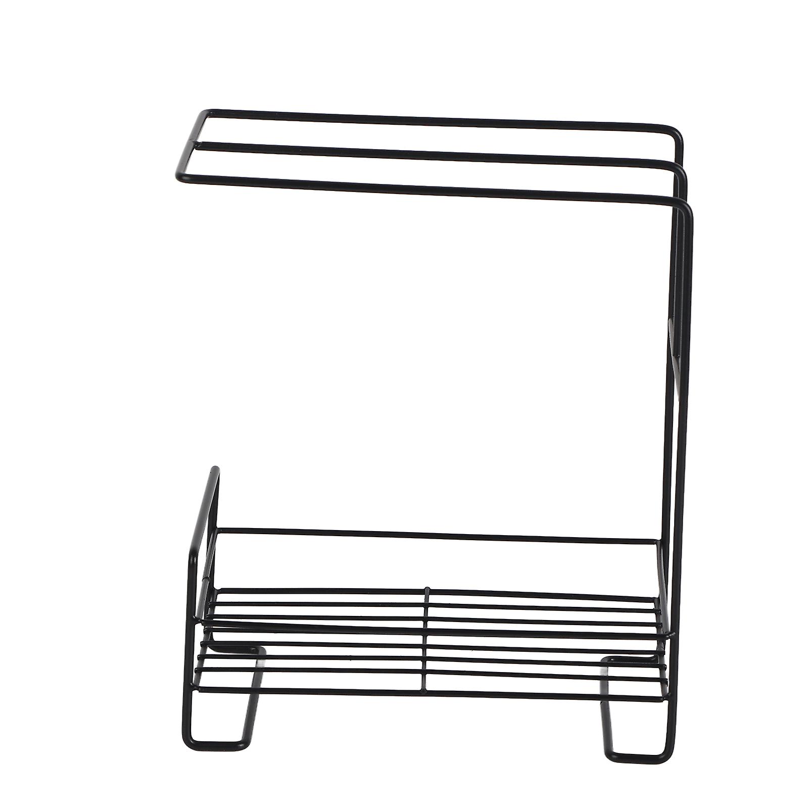 Kitchen Storage Shelf Commodity Shelf Largr Capacity Strong Load Durable Free Disassembly Storage Rack for Kitchen Piano Black Drying Rack