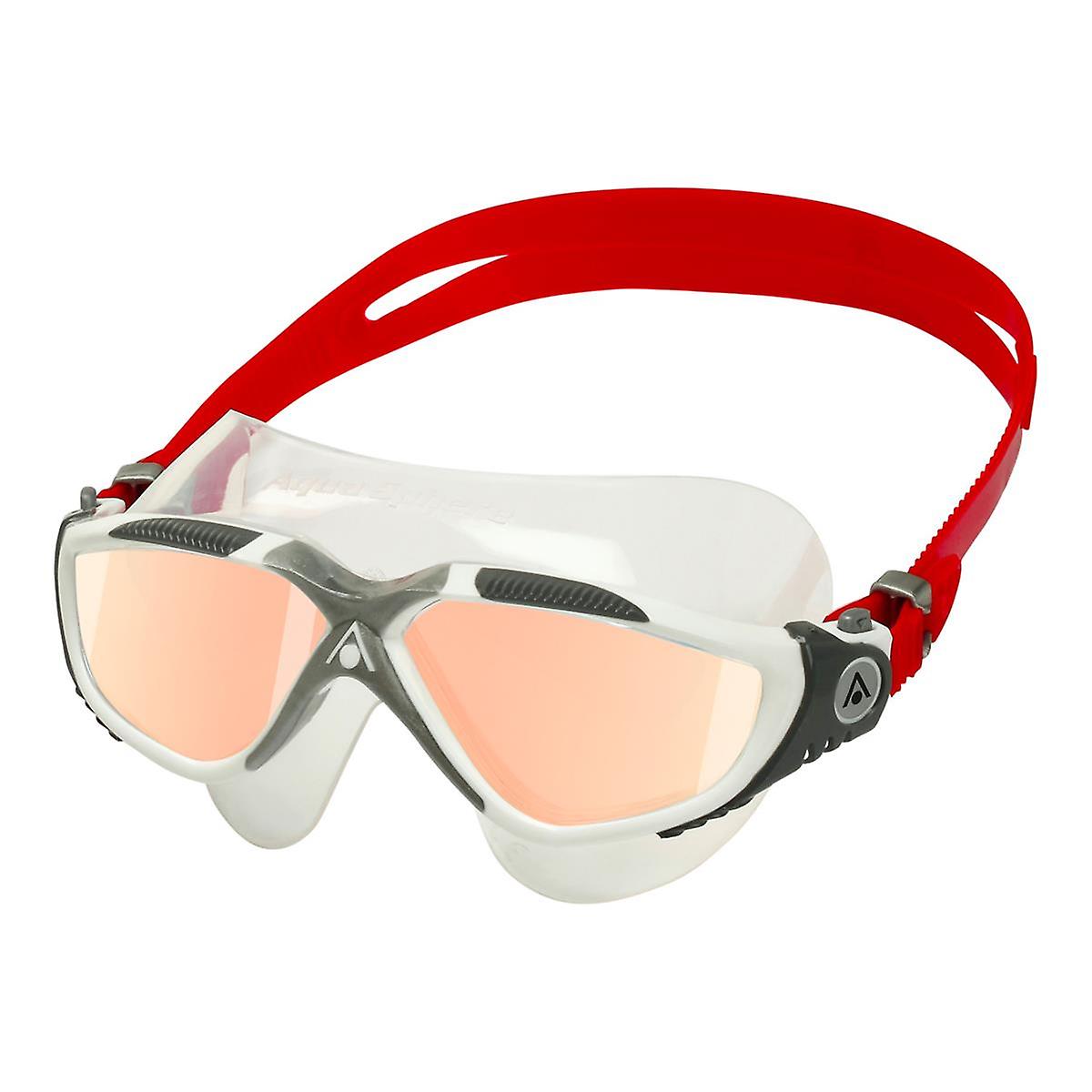 Aqua Sphere Vista Iridescent Mirrored Goggles - White/ Red - Unisex