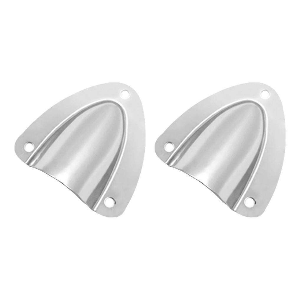 2 Sets 304 Stainless Steel Midget Clam Shell Wire Cable Vent Cover Silver