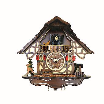 Engstler - 416 QM - Kuckucksuhr - Quarz - Nussbaum