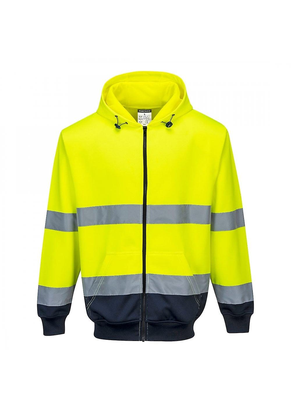 Women's Portwest Two-Tone Zip Front Hoodie B317