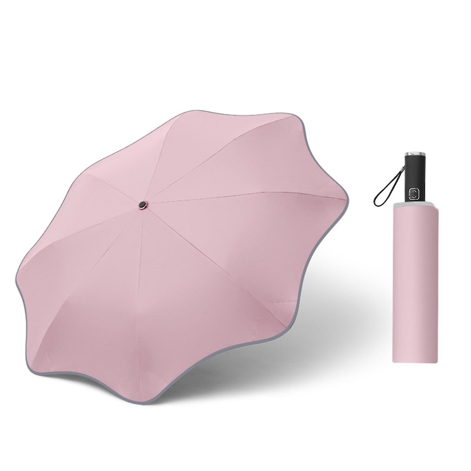 8 Ribs Automatic Umbrella- Folding Travel Umbrella Windproof Compact Automatic Umbrella Windproof Strong, Auto Open Close,-
