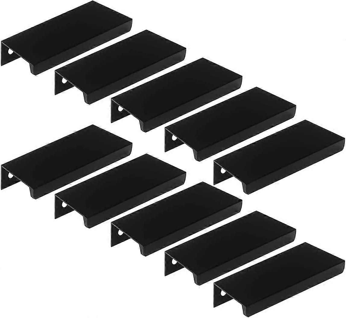 10pcs of black furniture handle, kitchen invisible handle, handle aluminum alloy center distance 160mm