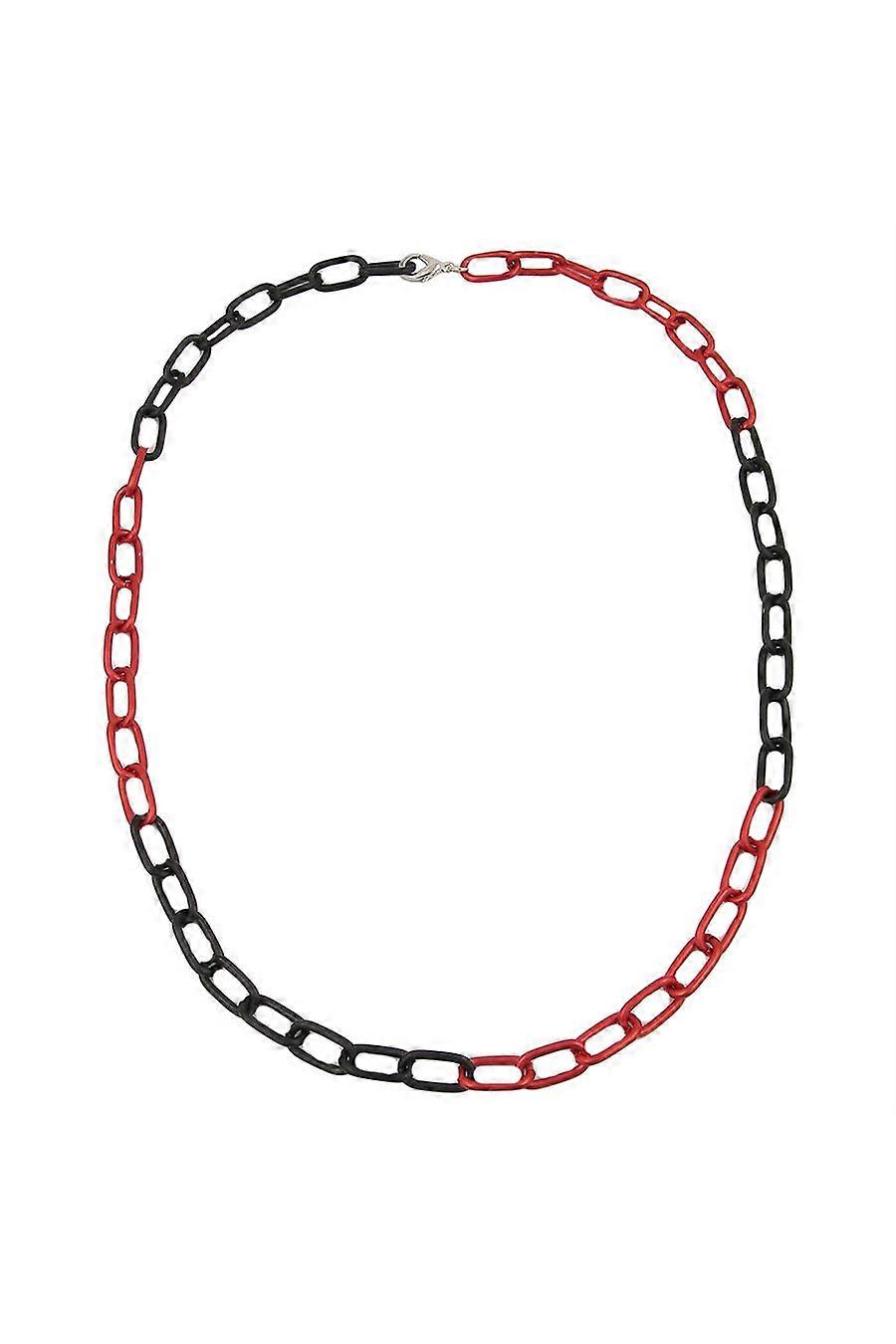 Necklace Anchor Chain 8mm Red/ Black - Gl02239