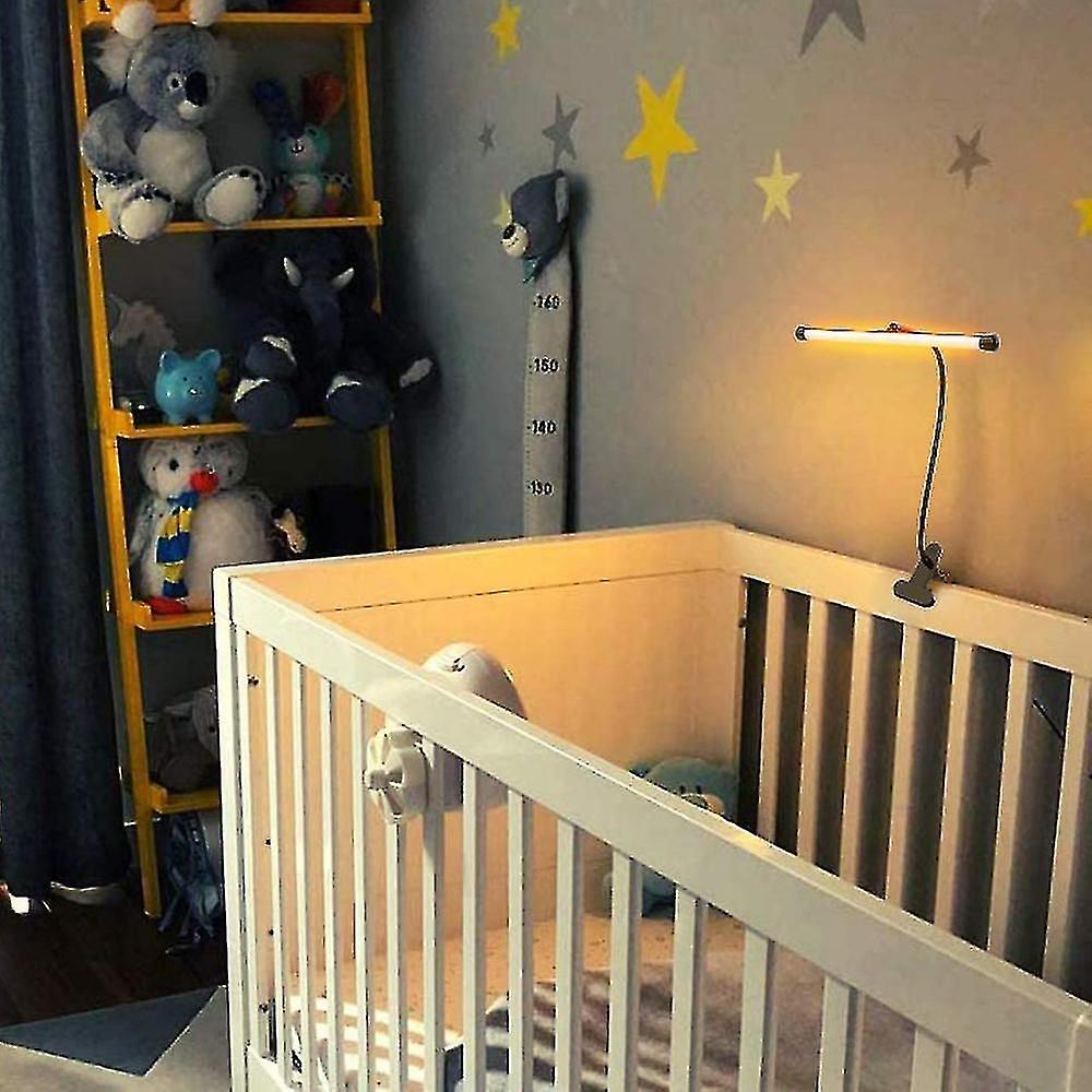 Bed Clamp,7w Led Clip-on Light Dimmable Bedside Light With 3000k-6500k