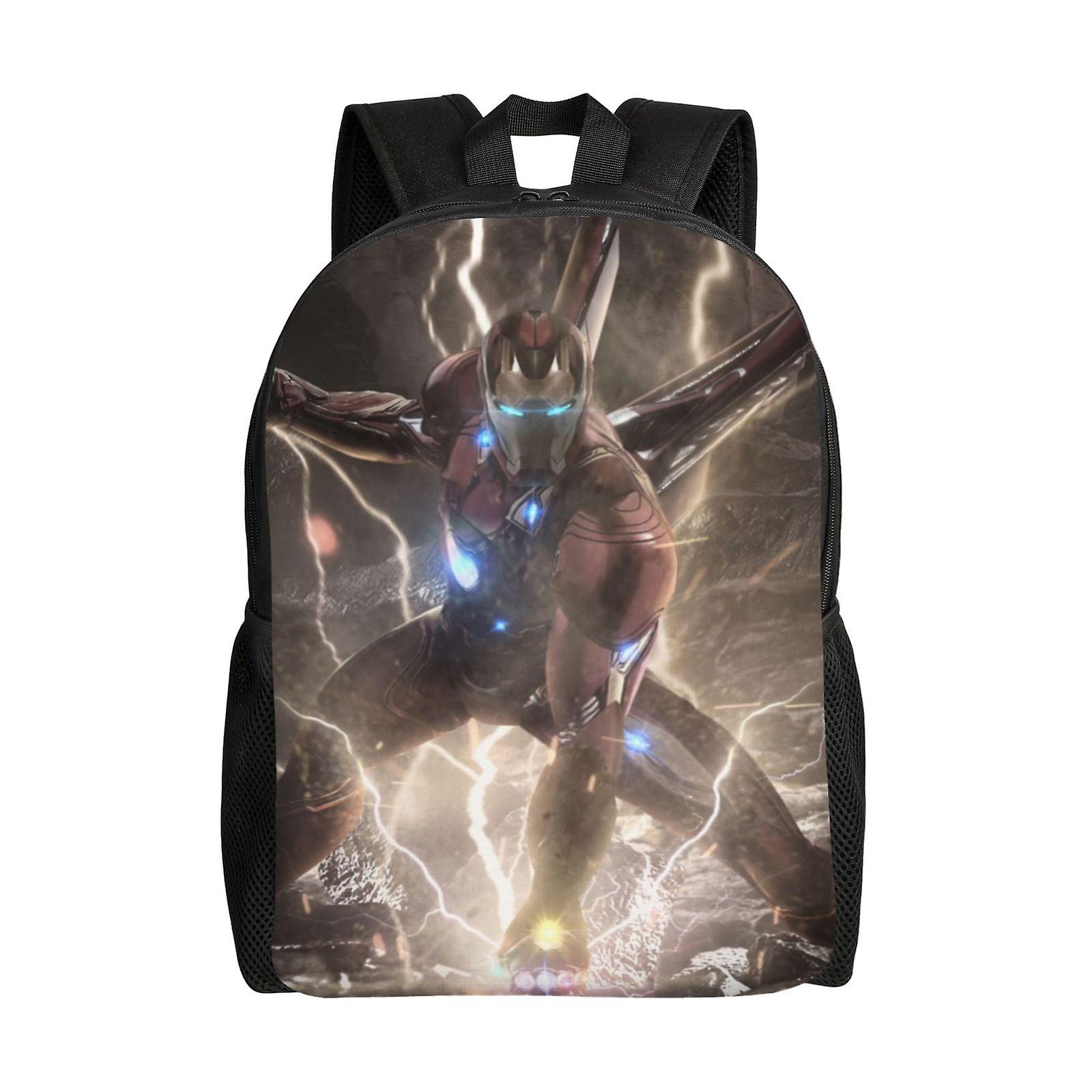 Iron Man Backpack, Travel Laptop Backpack, Water Resistant College School Computer Bag, Durable