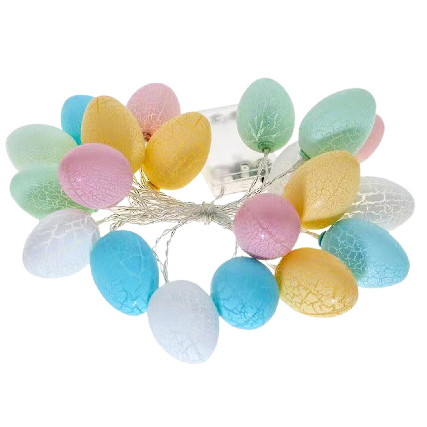 1 Set 5/6.5M Easter String Light Solar Energy Crack Design Bright Color Happy Easter Egg LED