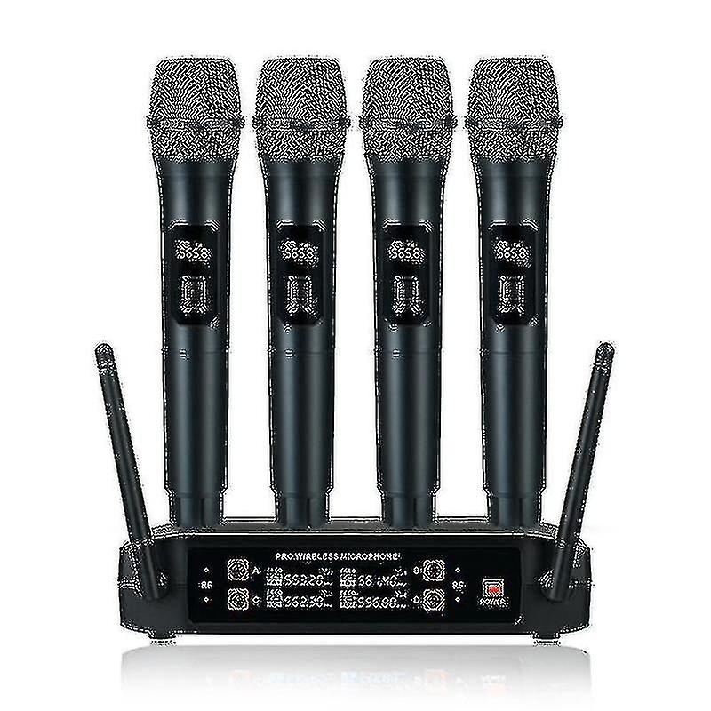Wireless Professional Handheld 4-Channel UHF Dynamic Microphone