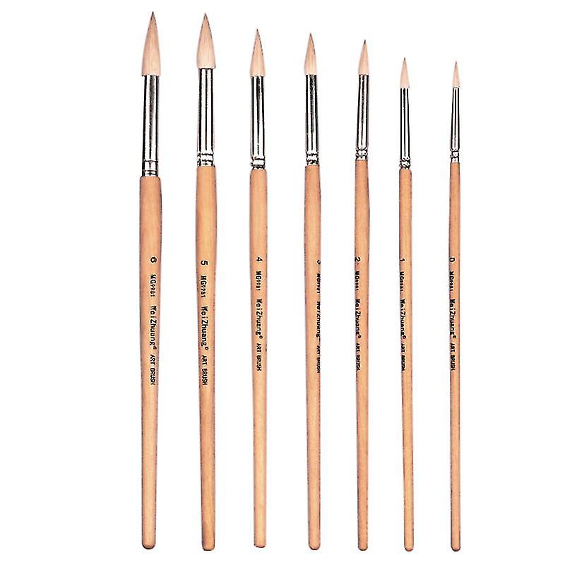 7pcs Wood Handle Paint Brush