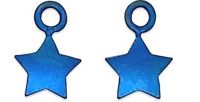 Ti2 Titanium Star Charms - Dark Blue