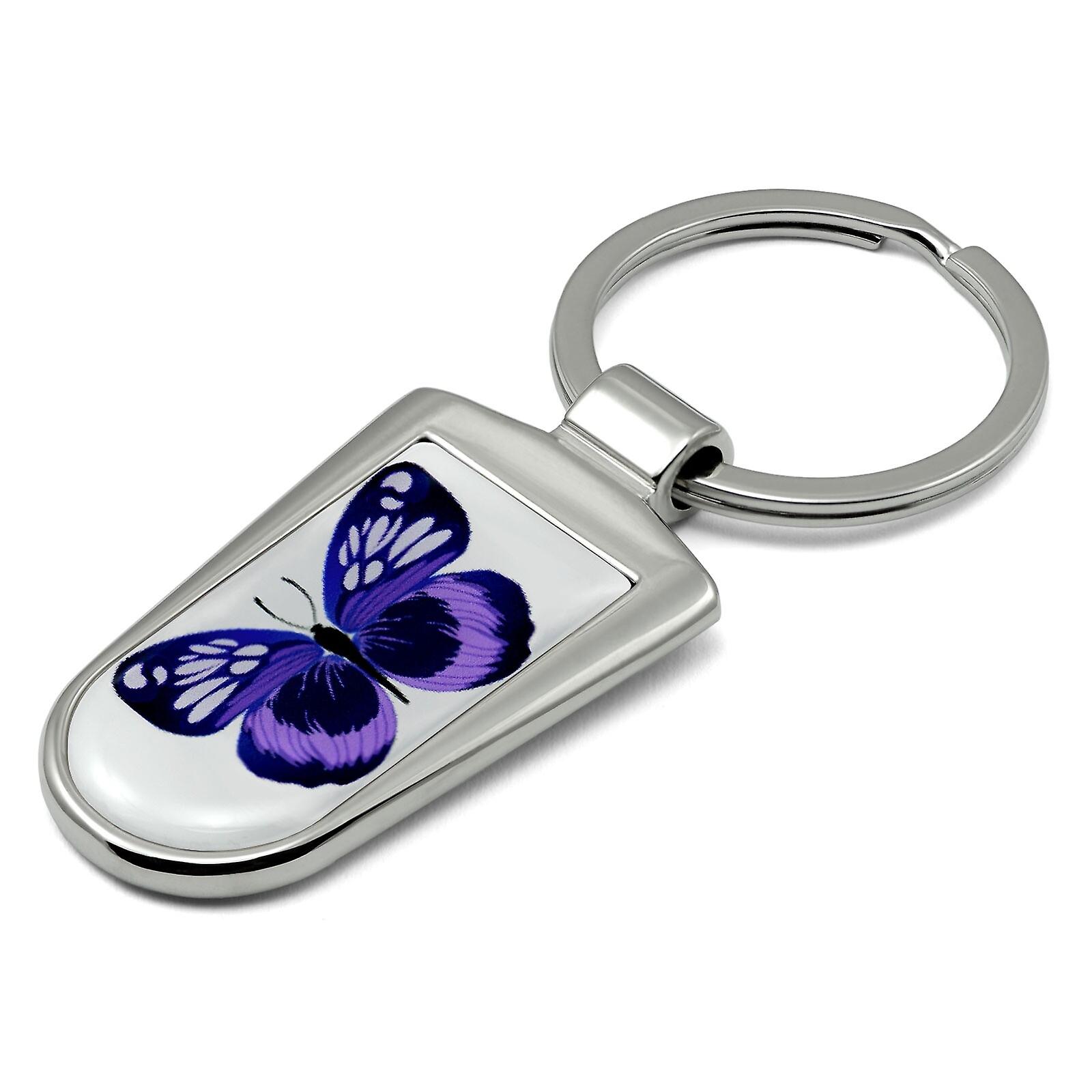 バタフライプリントキーリング - パープルKRG-50.26