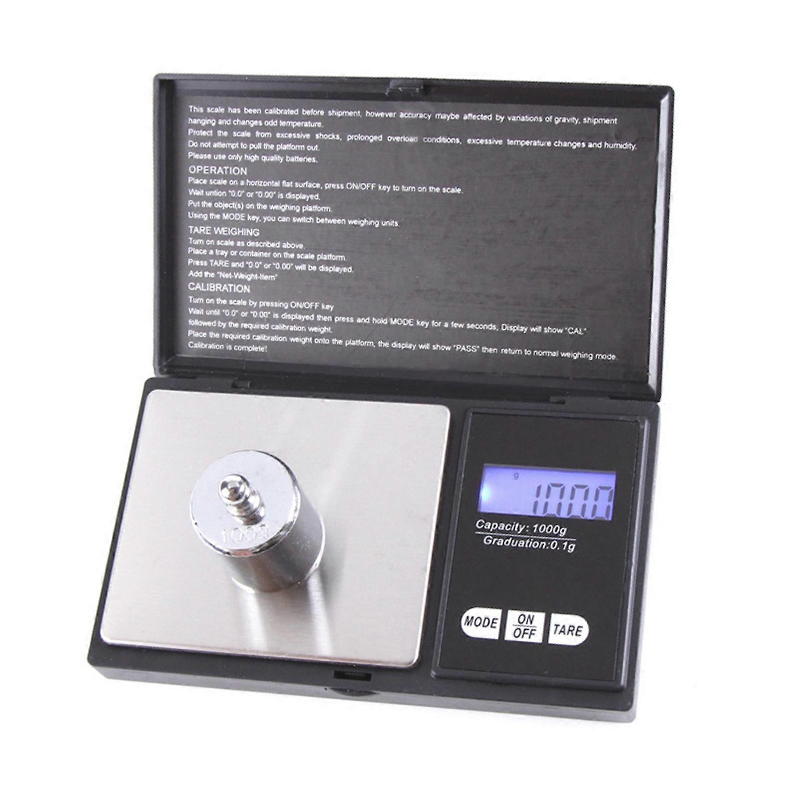 Backlit LCD Digital Scale Accurate Measurement Electronic Food Scale Kitchen Jewelry Scale 1000g 0.1g
