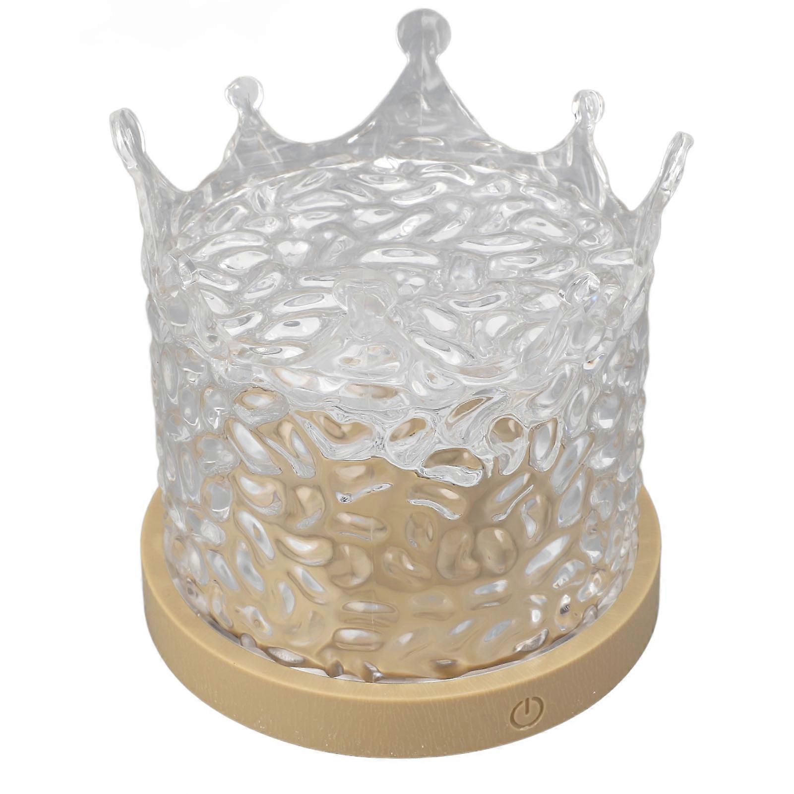 موجة ضوء الليل 3 ألوان 1000mAh USB قابلة للشحن سطوع قابل للتعديل الدورية المياه تموج تأثير العارض مصباح الجدول