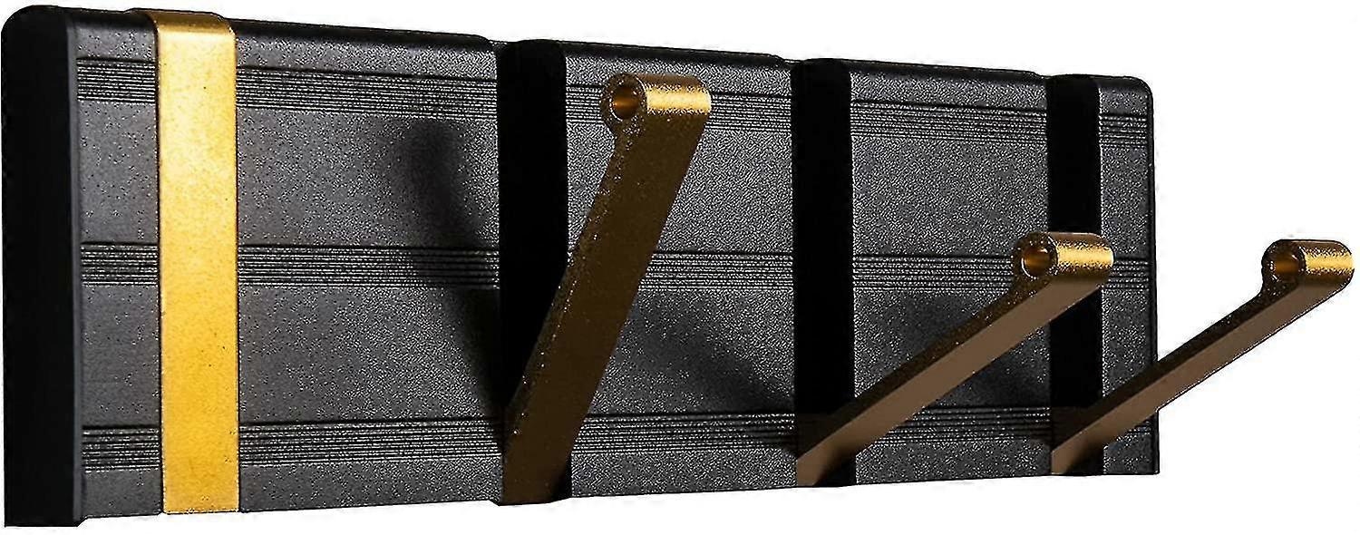 4-hook Decorative Foldable Wall Hook,gold