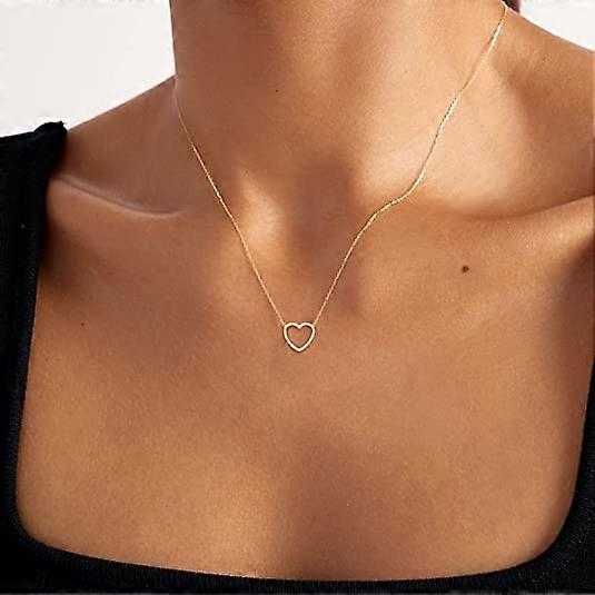 Ldurian Tiny Heart Choker Necklace - 14K Real Gold Plated Dainty Heart Necklace For Women, Minimalist Layering Jewelry - View #6