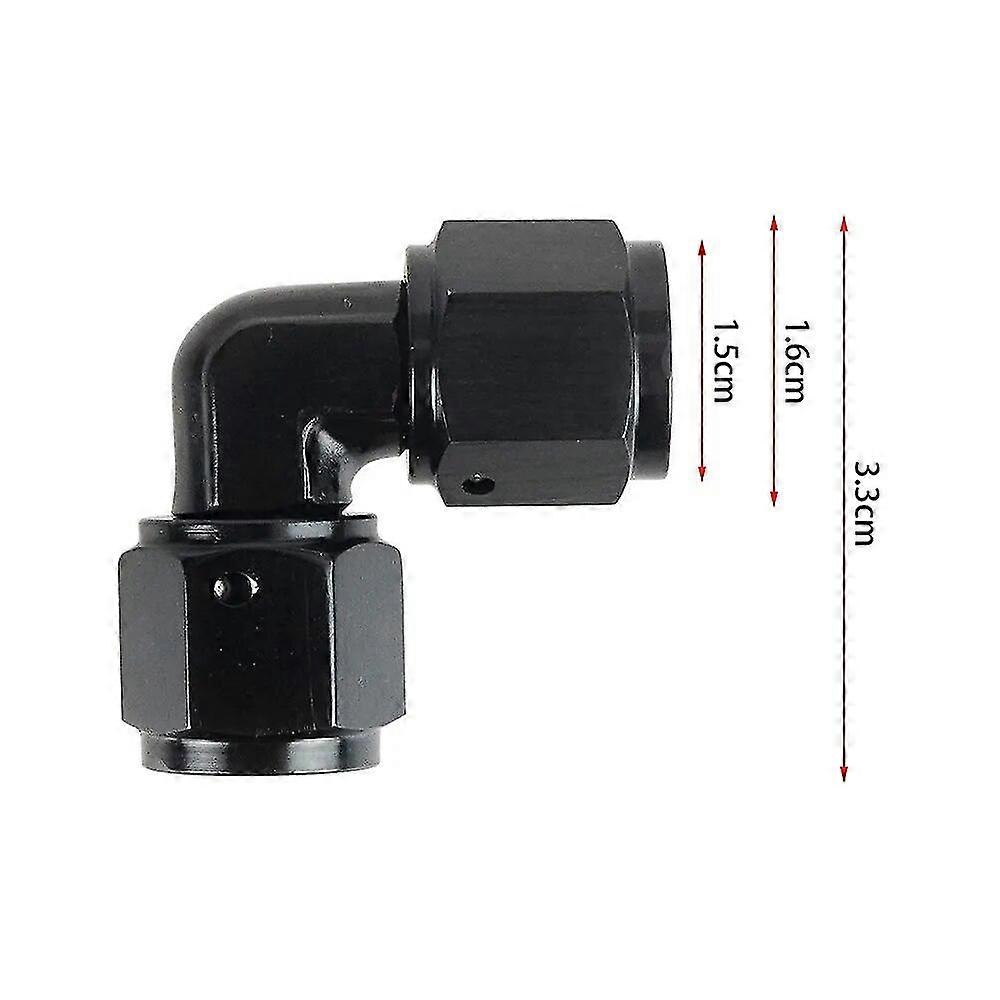 AN4 AN6 AN8 AN10 90 Degree Swivel Elbow Hose Fittings Female Thread to Hose End Pipe Adapters Braide