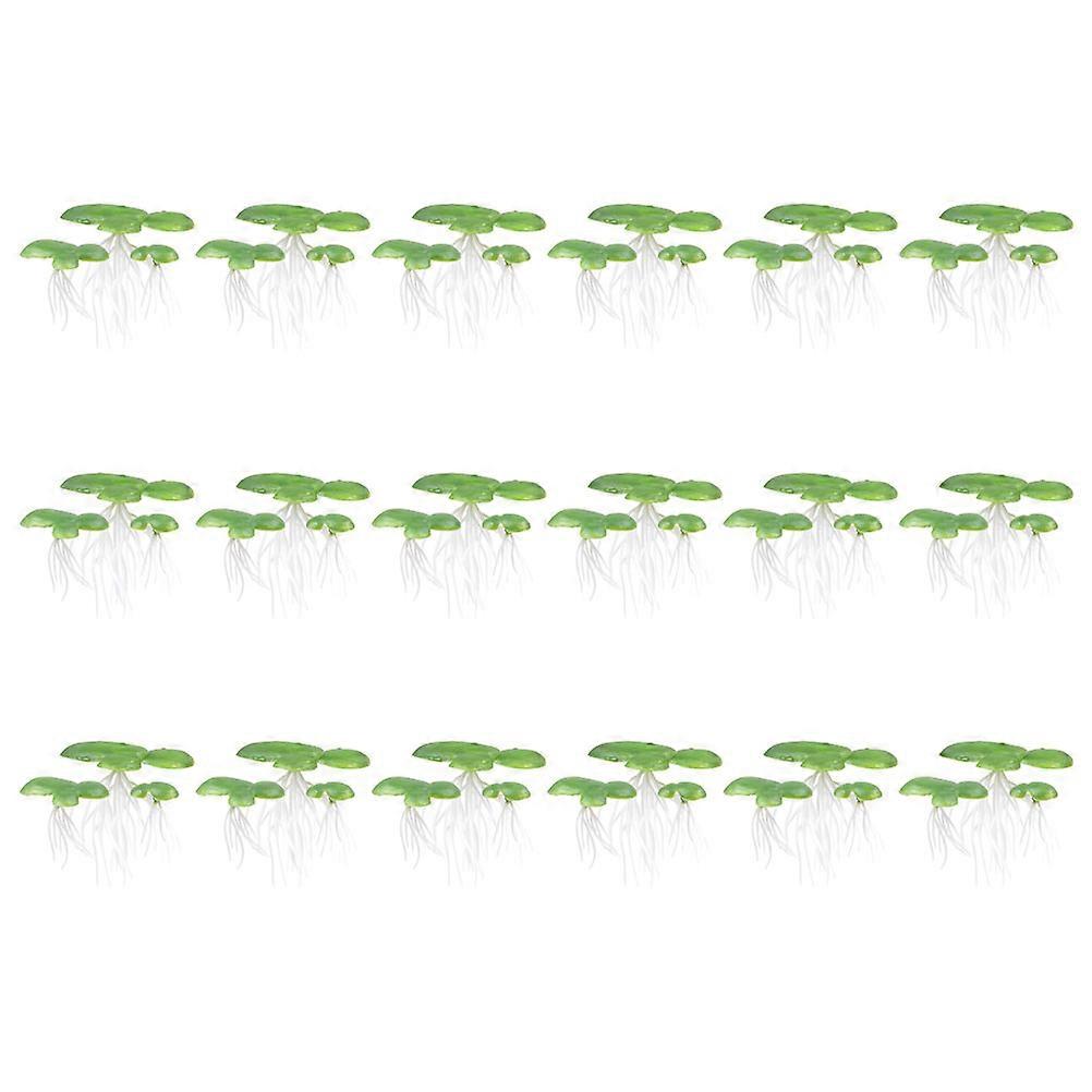 54pcs Mini Fake Duckweed Artificial Floating Duckweed Aquarium Simulation Plants