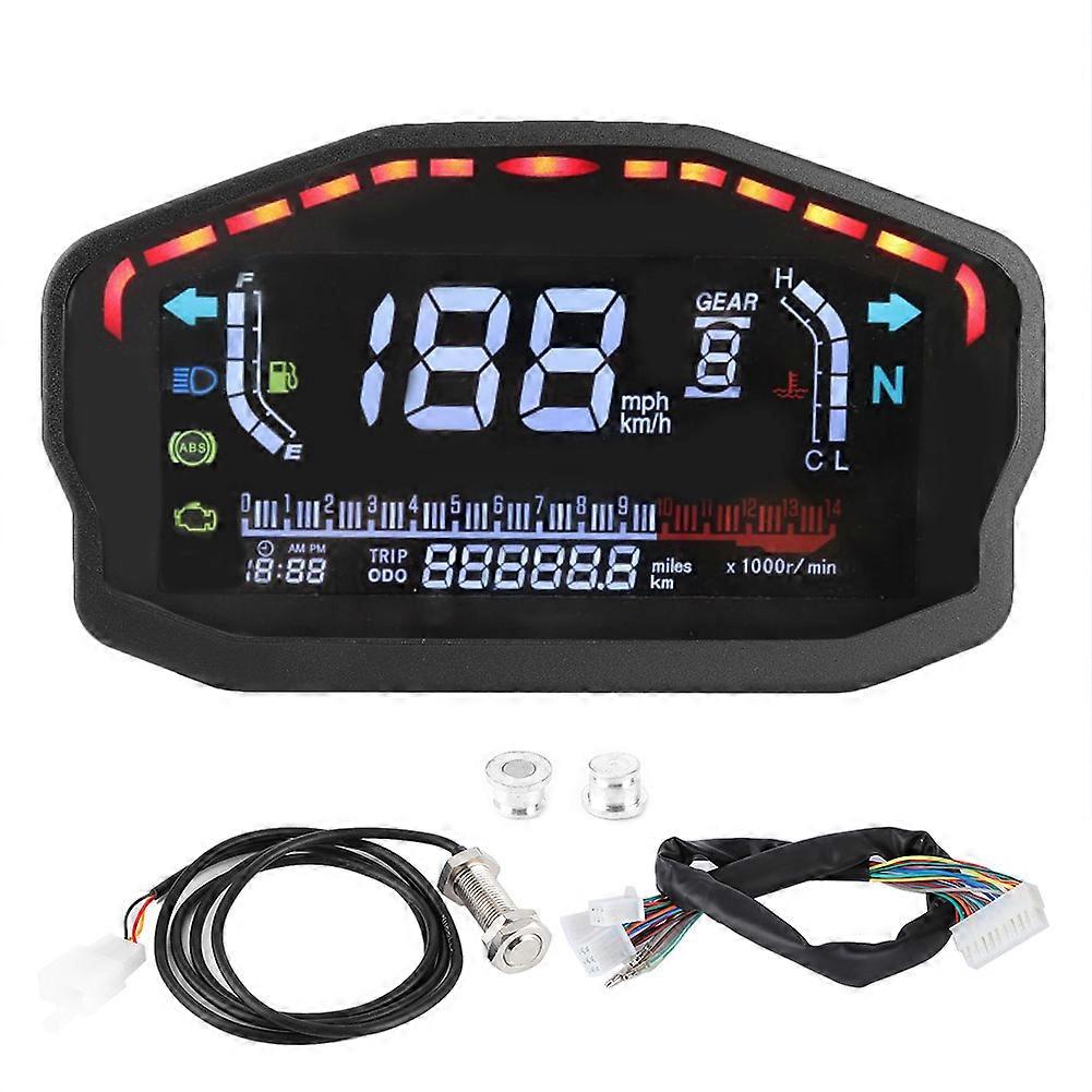 LED LCD Digital Speedometer Meter Odometer Gauge Motorcycle Tachometer Instrument Refitting Fit for Ducati
