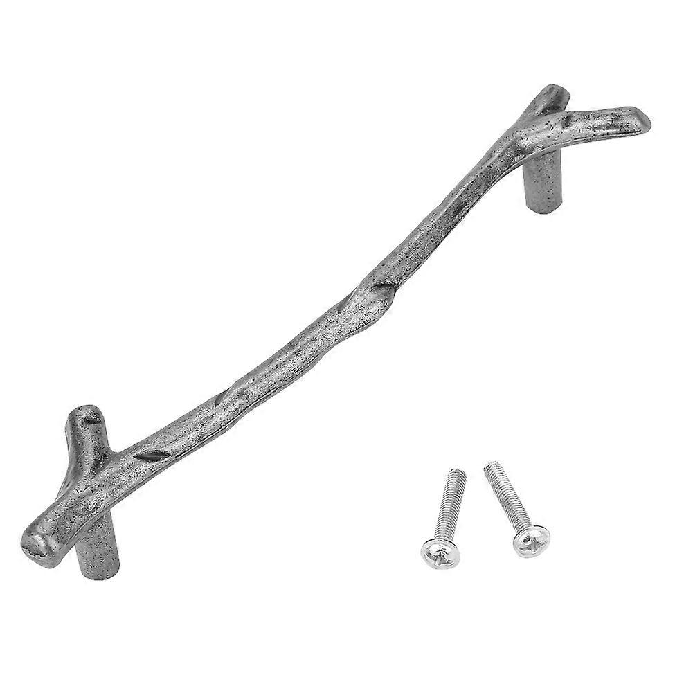 Zinc Alloy Tree Branch Solid Cabinet Handle Simple Style Furniture Door Accessory(162-Silver)
