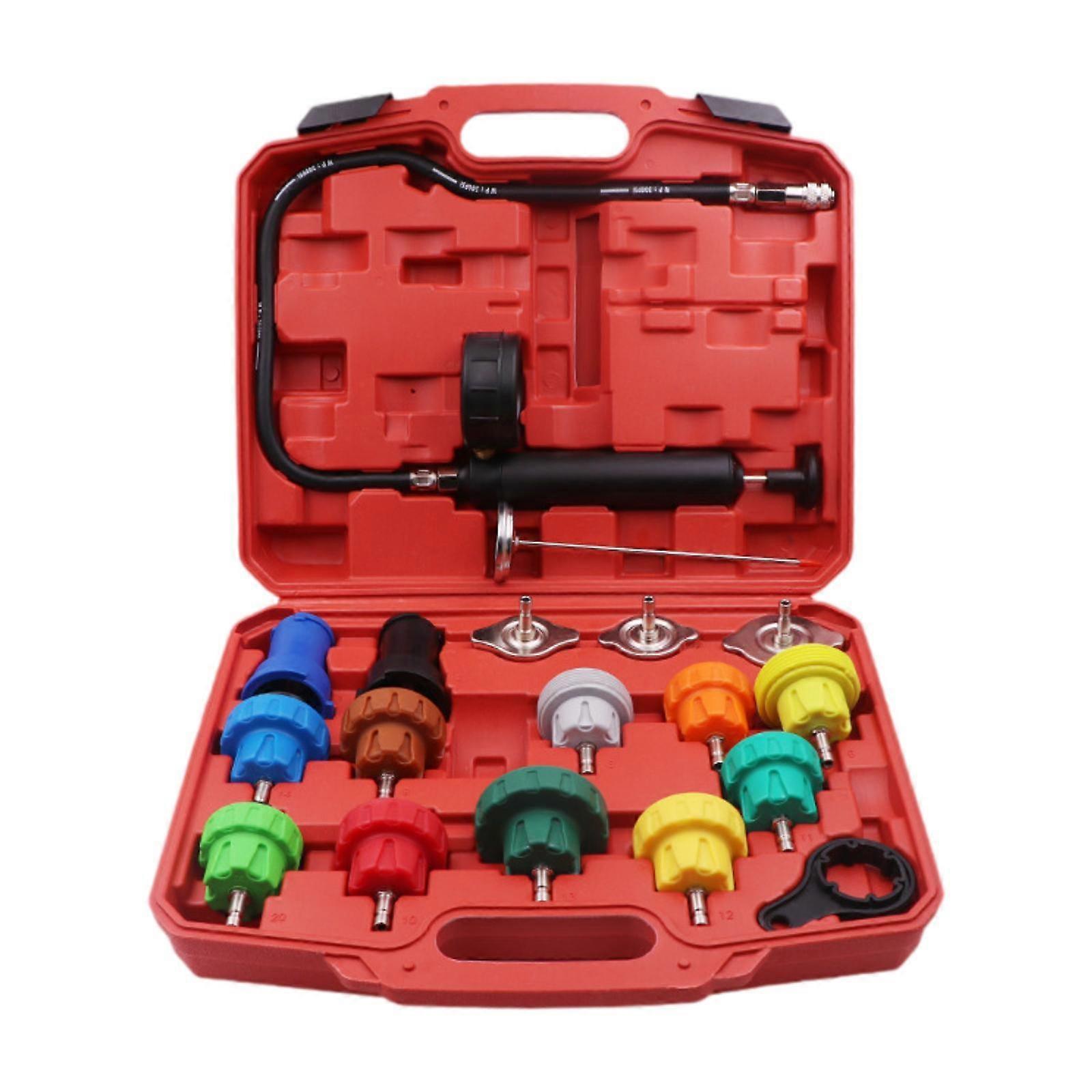 Kit tester di pressione per radiatori generici, tester di pressione per radiatori automobilistici, 18 pezzi