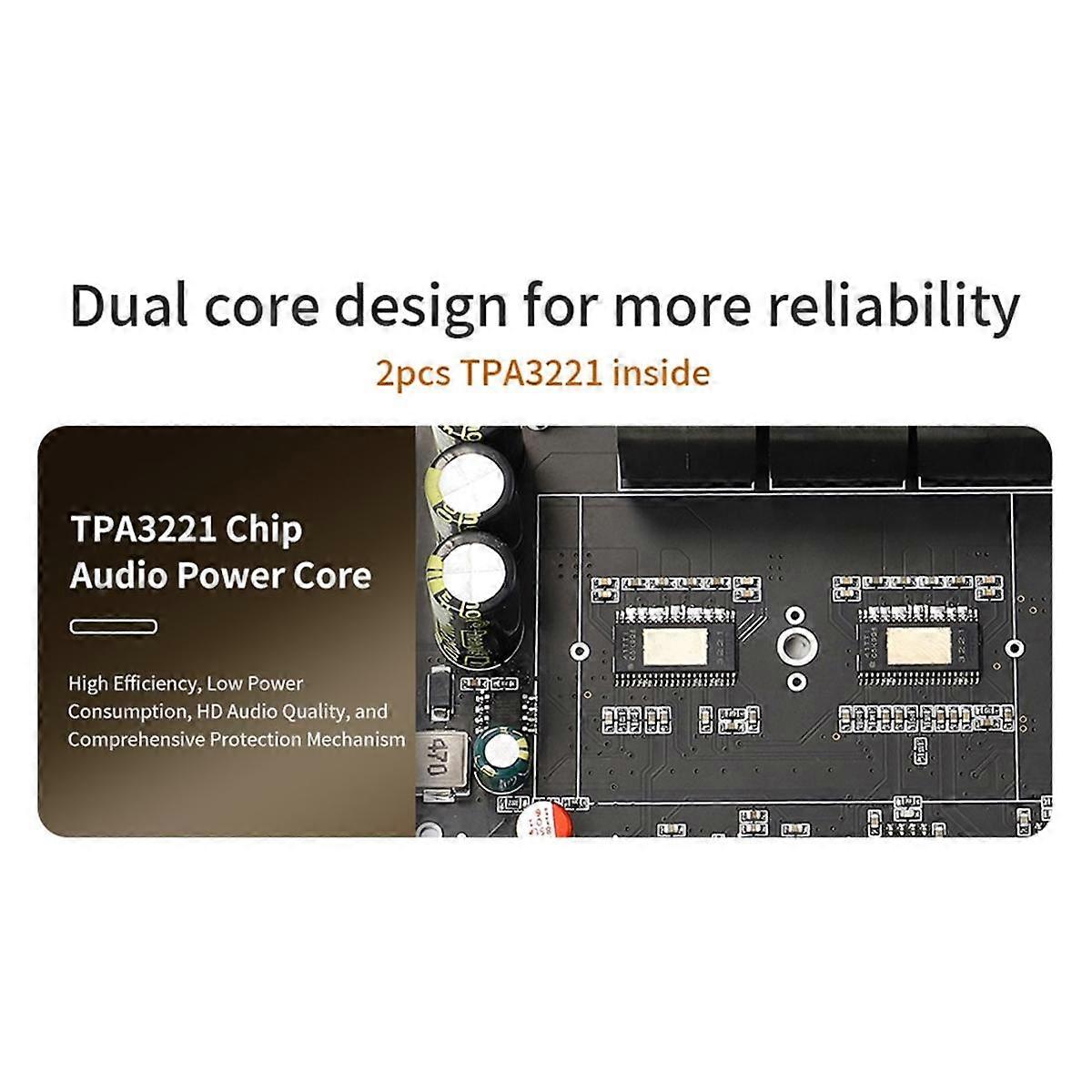 ST21PRO Bluetooth Digital Audio Power Amplifier Board 2.1 Channel 100Wx2+200W Subwoofer TPA3221 Exceeds 3116 B