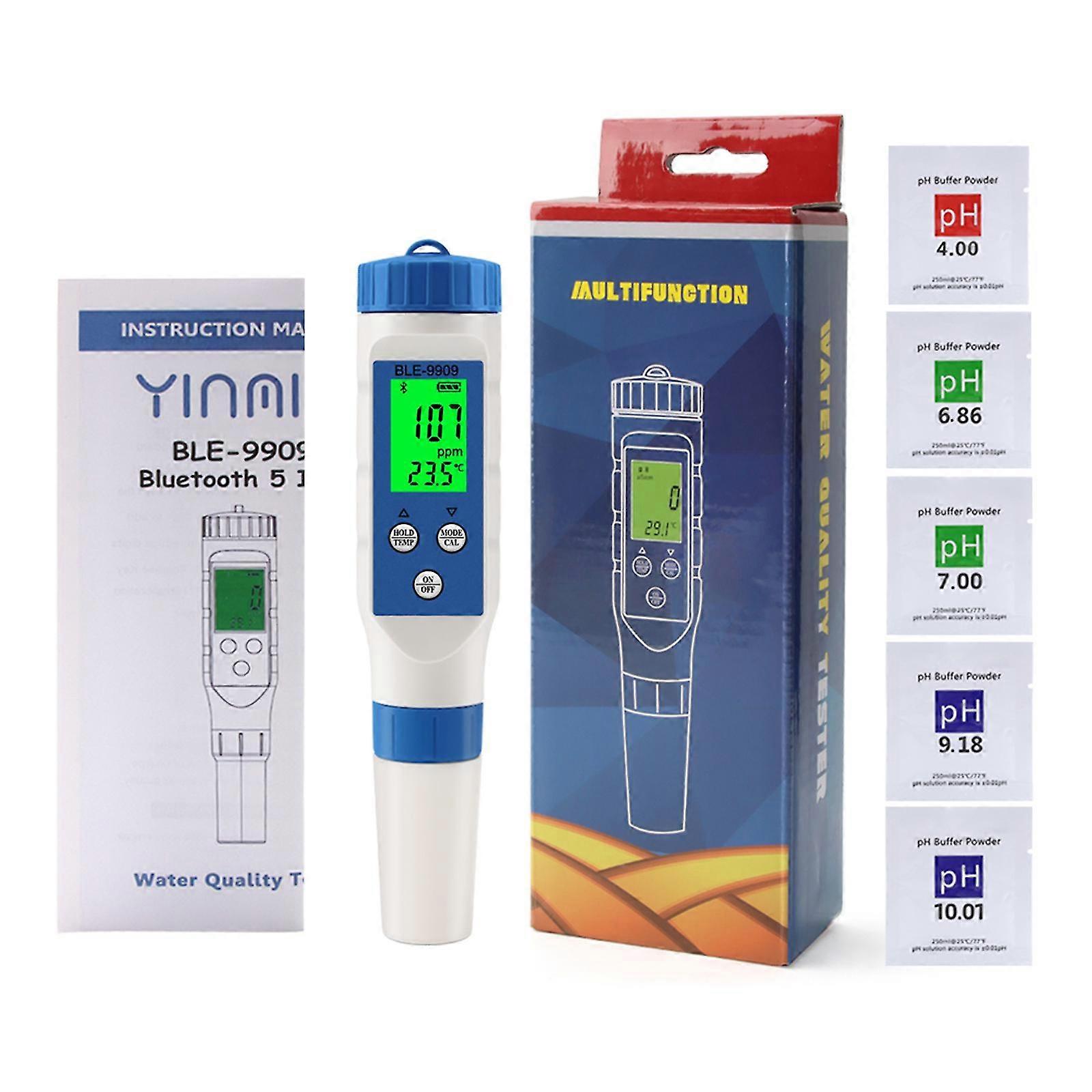 5 in 1 Digital pH Meter with TDS/EC/Salinity/Temperature Measurement for Home