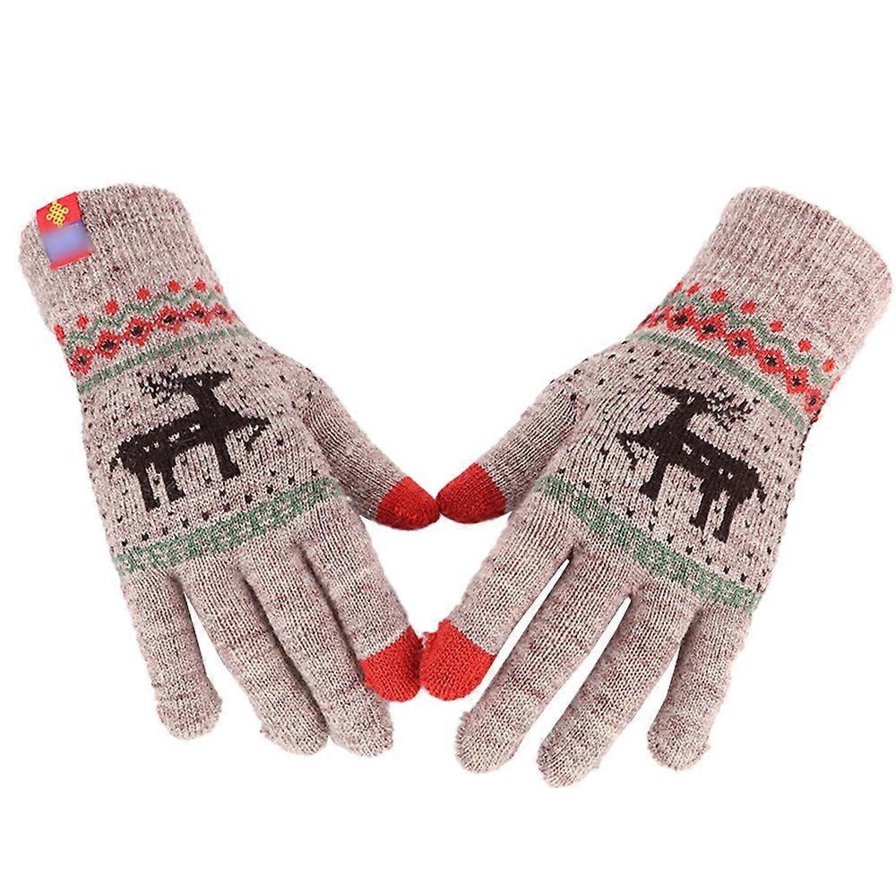 Julhandskar Vinter Stickad Varm Handske för Dam&Tjejer