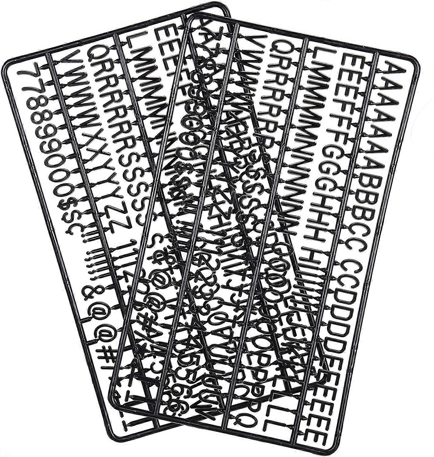 Lettres de 3/4 de pouce compatibles avec les tableaux à lettres, 300 pièces comprenant des lettres, des chiffres et des symboles compatibles avec les panneaux d’affichage en plastique interchangeables