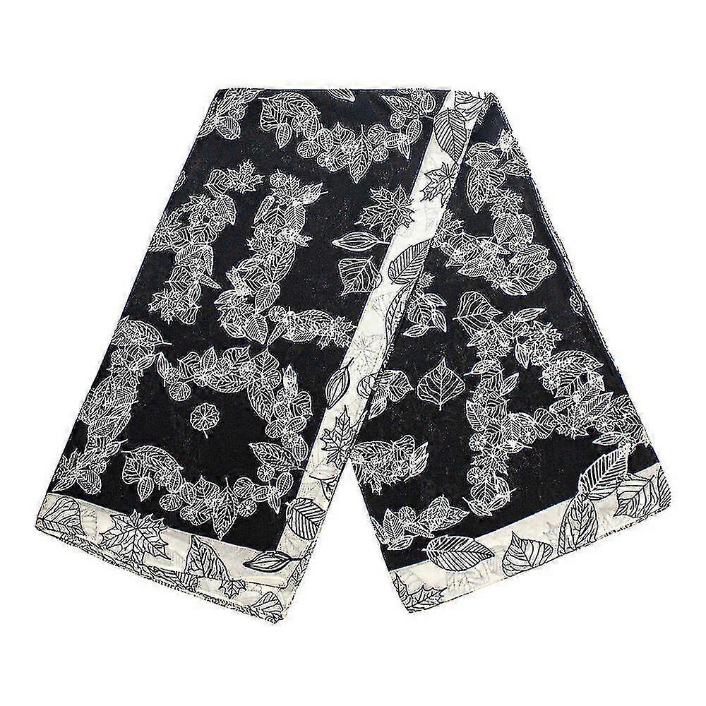 Écharpe à motif feuille - noir, n° 26