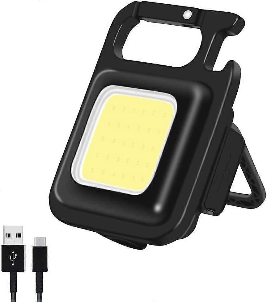 Antorcha de llavero COB de 1 pieza, antorchas pequeñas LED de 800 lúmenes, linternas impermeables recargables USB de 4 modos